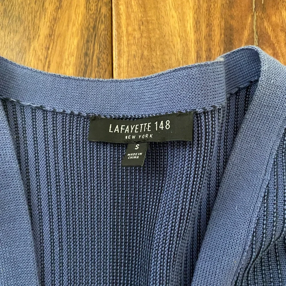 Lafayette 148 Open Front Cardigan Sweater Cotton Viscose Size S